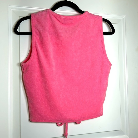 Juicy by Juicy Couture Pink Terrycloth V-Nevk Tank - Picture 4 of 5
